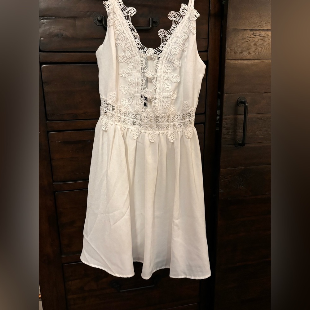 White Lacey sun dress